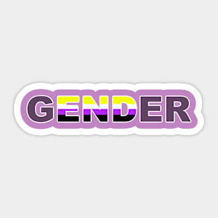 End Gender Sticker